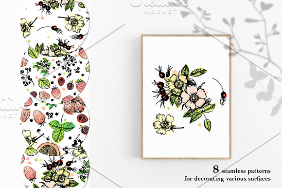 Fruit Tea hand drawn illustration in Illustrations - product preview 4
