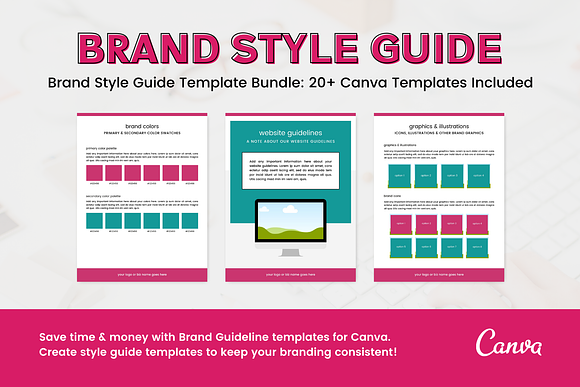 Brand Style Guide Template for Canva in Presentation Templates - product preview 2