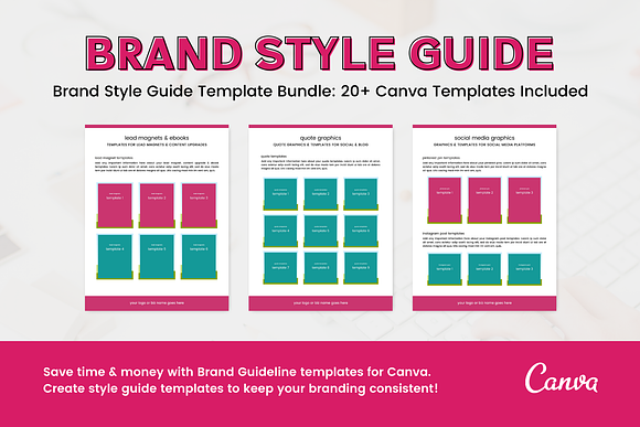 Brand Style Guide Template for Canva in Presentation Templates - product preview 3