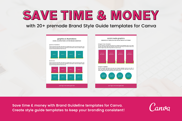 Brand Style Guide Template for Canva in Presentation Templates - product preview 4