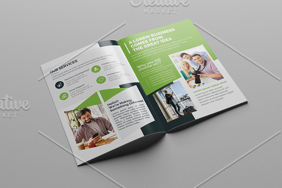 Corporate Bi-fold Brochure in Brochure Templates - product preview 3