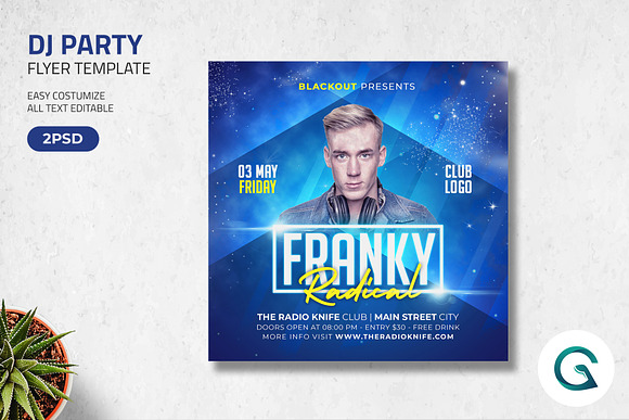 DJ Flyer Template in Flyer Templates - product preview 2