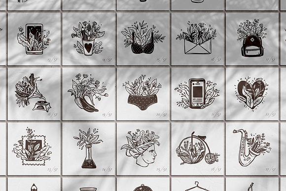 Magic Floral Icons in Illustrations - product preview 1