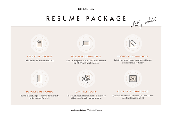 Stylish Resume Design • Noëlle in Resume Templates - product preview 3