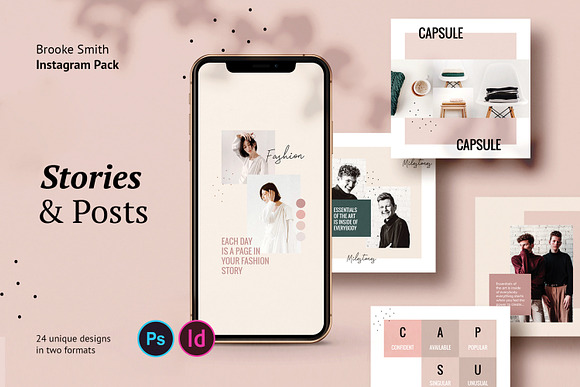 Instagram Pack / PS & INDD / Brooke in Instagram Templates - product preview 13