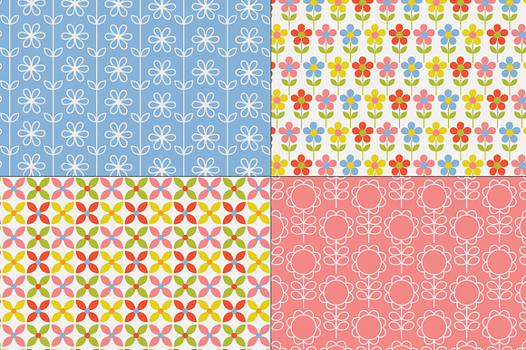 Seamless Floral Geometric Patterns in Patterns - product preview 3