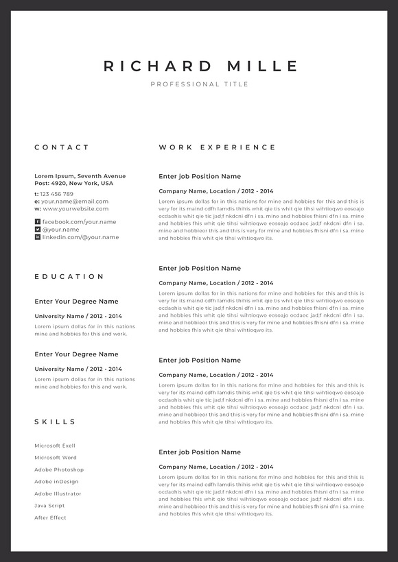 Resume/CV in Resume Templates - product preview 2