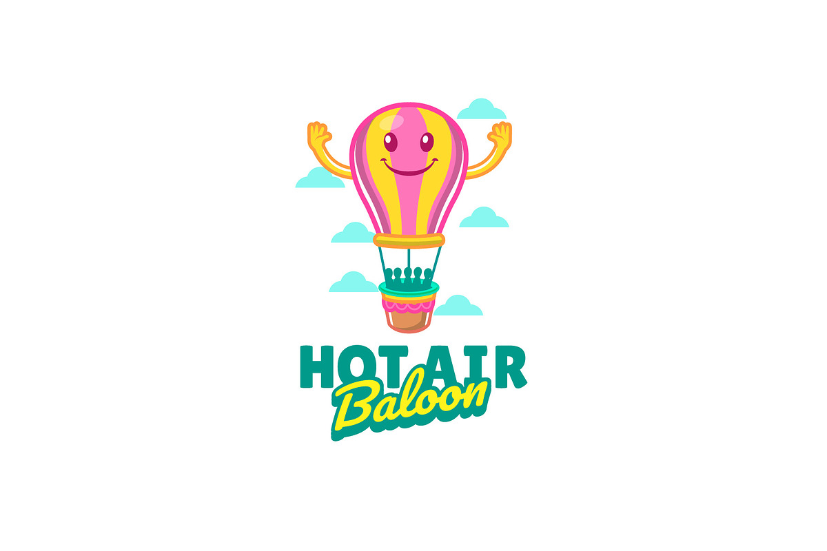 hot air baloon - Mascot Logo in Logo Templates - product preview 8