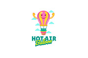 hot air baloon - Mascot Logo
