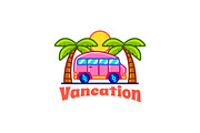 vacation van - Mascot Logo