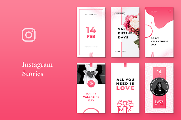 Happy Valentines Day Instagram Story in Instagram Templates - product preview 1