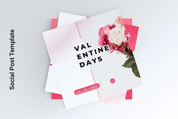 Happy Valentines Day Instagram Post in Instagram Templates - product preview 1