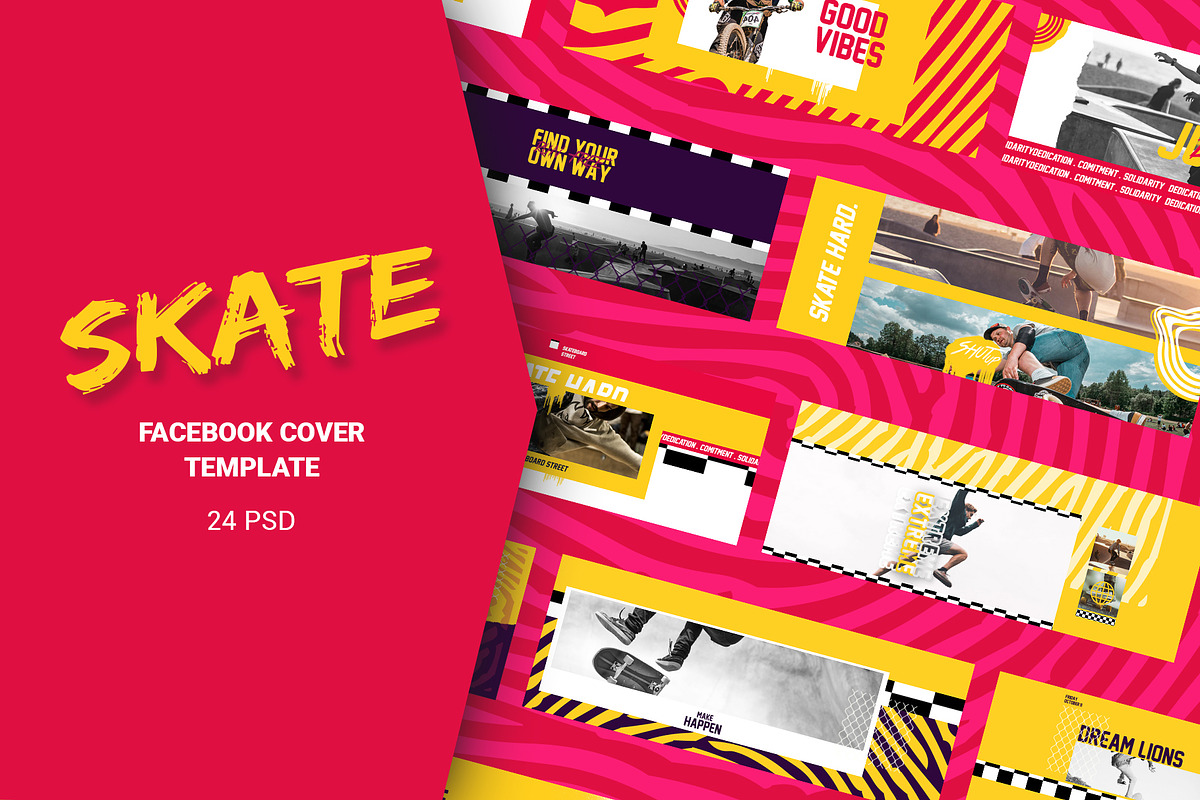Skate Facebook Cover Templates in Facebook Templates - product preview 8