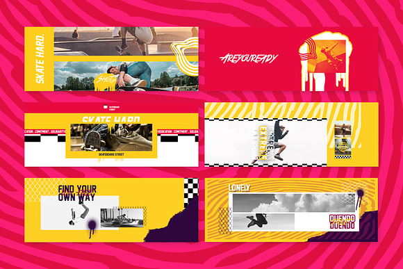 Skate Facebook Cover Templates in Facebook Templates - product preview 2
