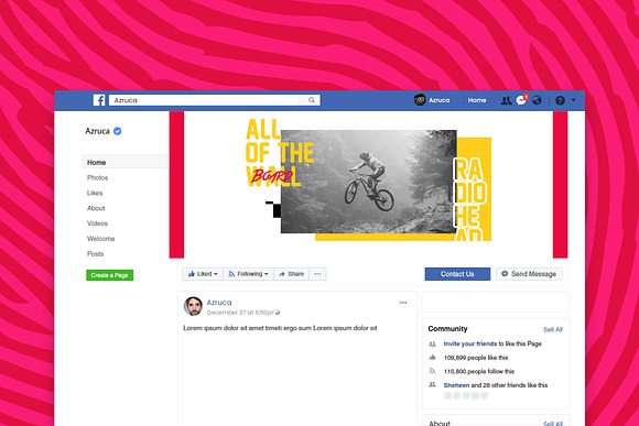Skate Facebook Cover Templates in Facebook Templates - product preview 7