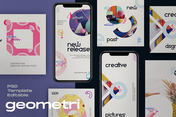 Geometri Brand Social Media Kit in Instagram Templates - product preview 1