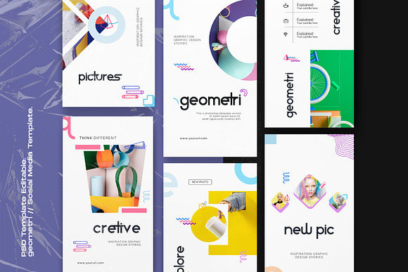 Geometri Brand Social Media Kit in Instagram Templates - product preview 2