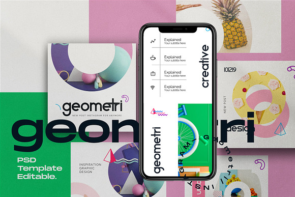 Geometri Brand Social Media Kit in Instagram Templates - product preview 12
