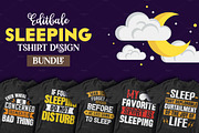 50 Editable  Sleeping Tshirt Design