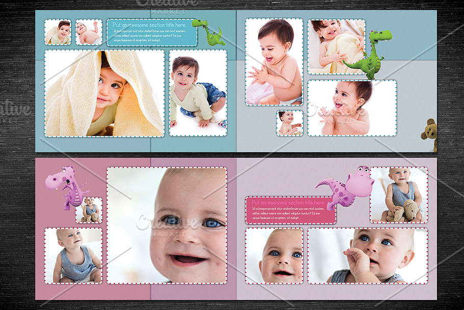 Baby Photobook Album Template - A4