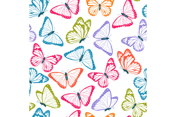 Color flying butterflies in Patterns - product preview 1