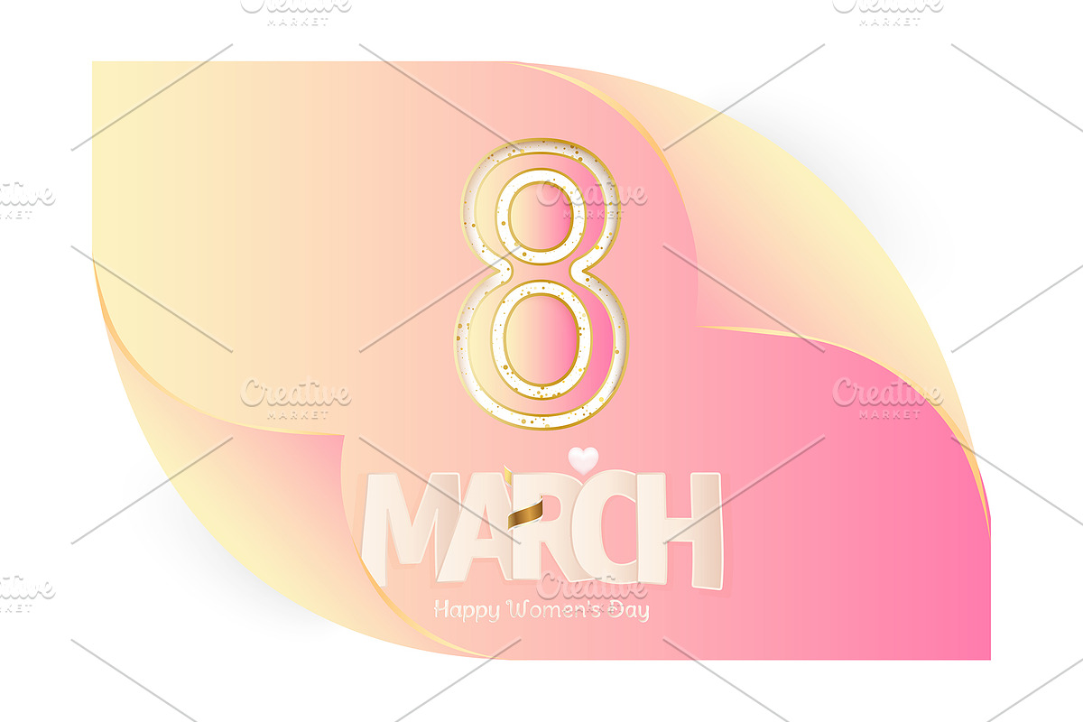 8 March International Women's day in Postcard Templates - product preview 8