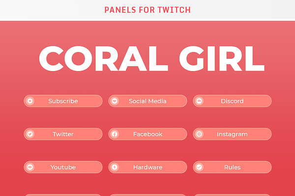 Coral Girl - Twitch Panels