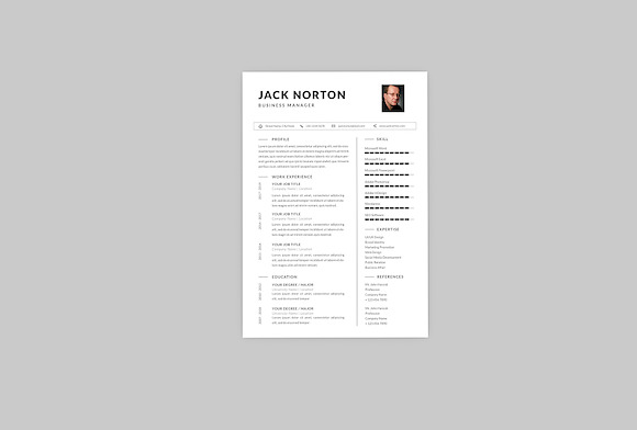 Jack Business Resume Designer in Resume Templates - product preview 2