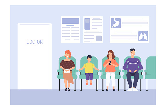 Doctor waiting room in Illustrations - product preview 3