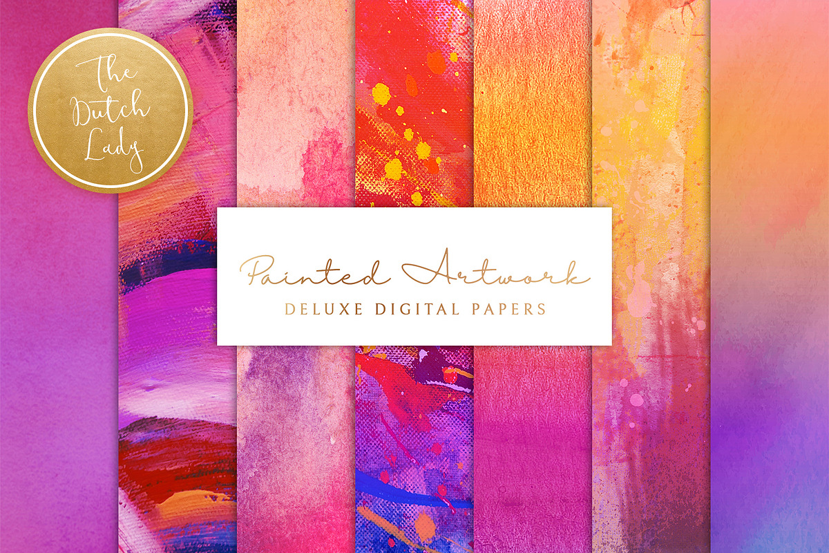 Digital Backgrounds Painted Artwork in Textures - product preview 8