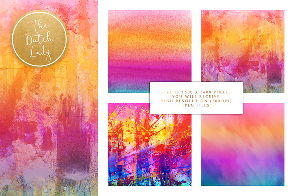 Digital Backgrounds Painted Artwork in Textures - product preview 1