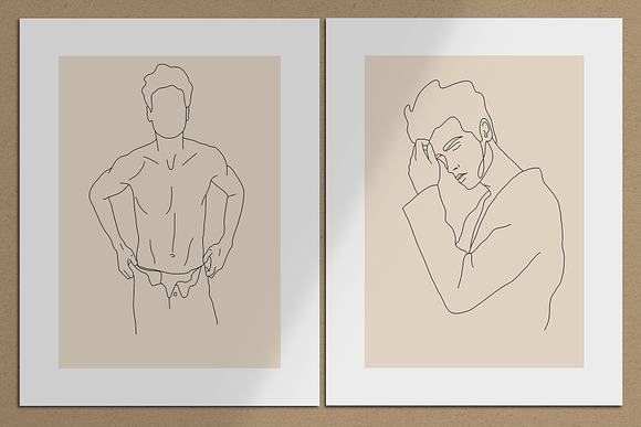 10 Boys Line Art in Illustrations - product preview 4
