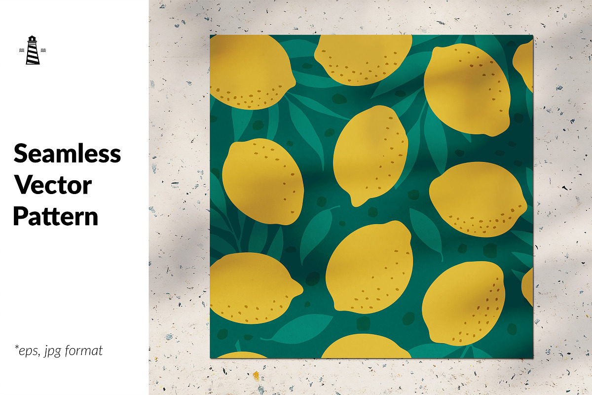 Lemon seamless pattern in Patterns - product preview 8