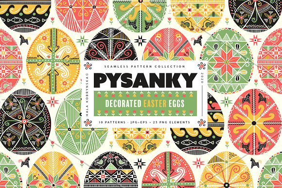 Pysanky. Decorated Easter eggs in Patterns - product preview 4
