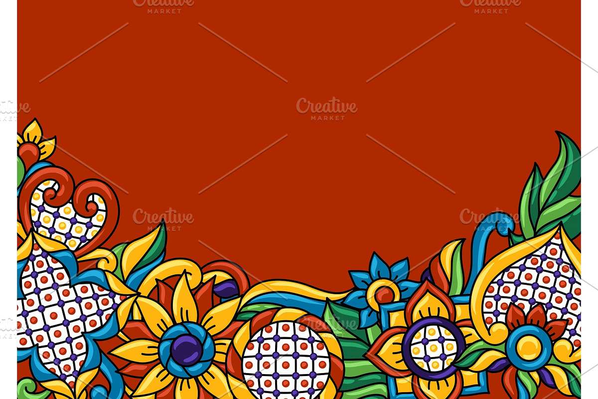 Background with mexican talavera in Patterns - product preview 8