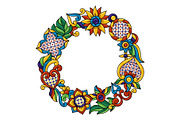 Frame with mexican talavera pattern