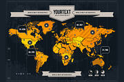 Vector Grunge World Map
