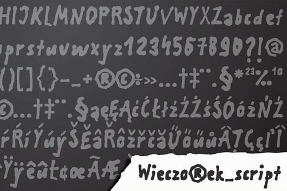 Wieczorek_script in Script Fonts - product preview 4
