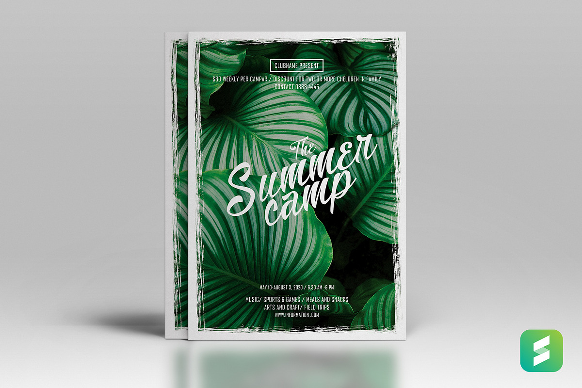 Summer Camp Flyer Template in Flyer Templates - product preview 8