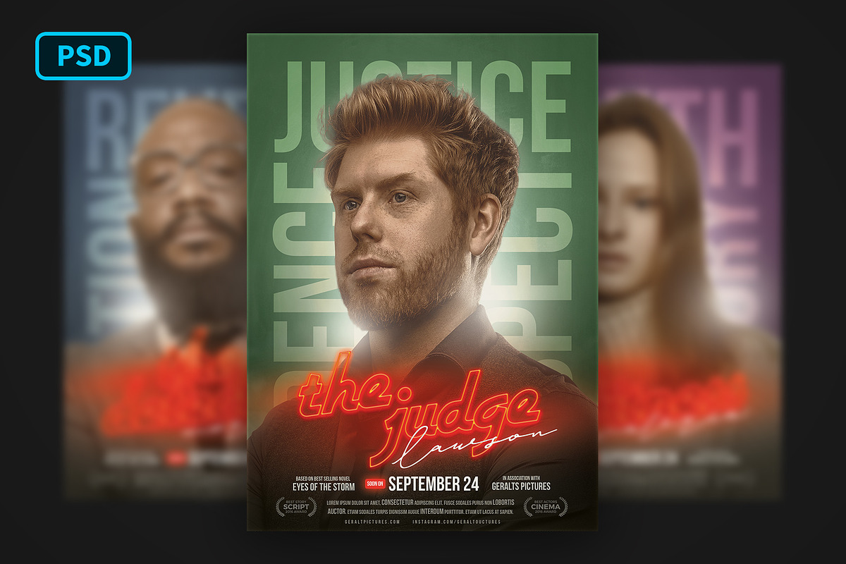 Movie Poster Flyer Template in Flyer Templates - product preview 8
