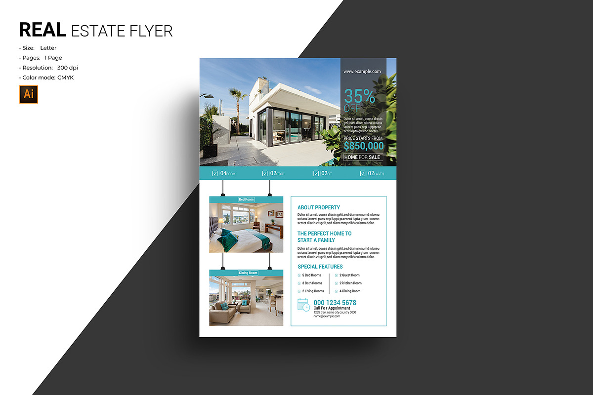 Real Estate flyer in Flyer Templates - product preview 8