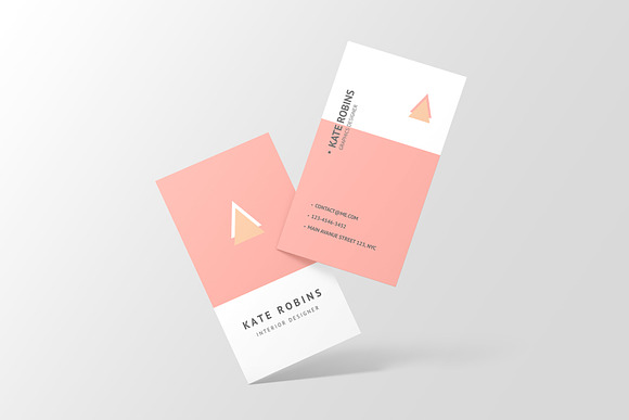 Portrait Business Card Mockup in Print Mockups - product preview 3