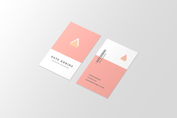 Portrait Business Card Mockup in Print Mockups - product preview 7
