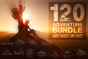 120 Adventure Badges and Logo Bundle