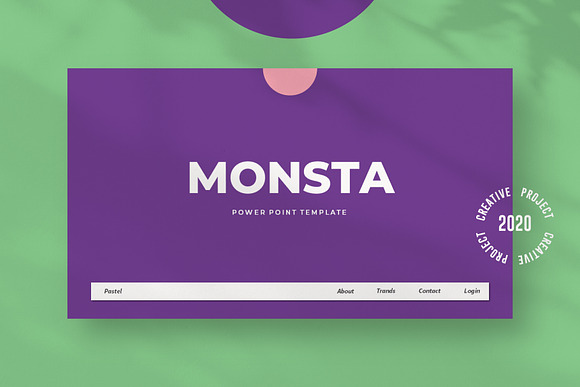 Monsta - Pastel PowerPoint Template in PowerPoint Templates - product preview 1