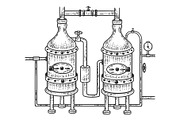 Industrial beer production sketch