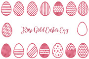 Rose Gold Easter Egg Clipart
