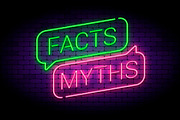 Facts and myths neon sign