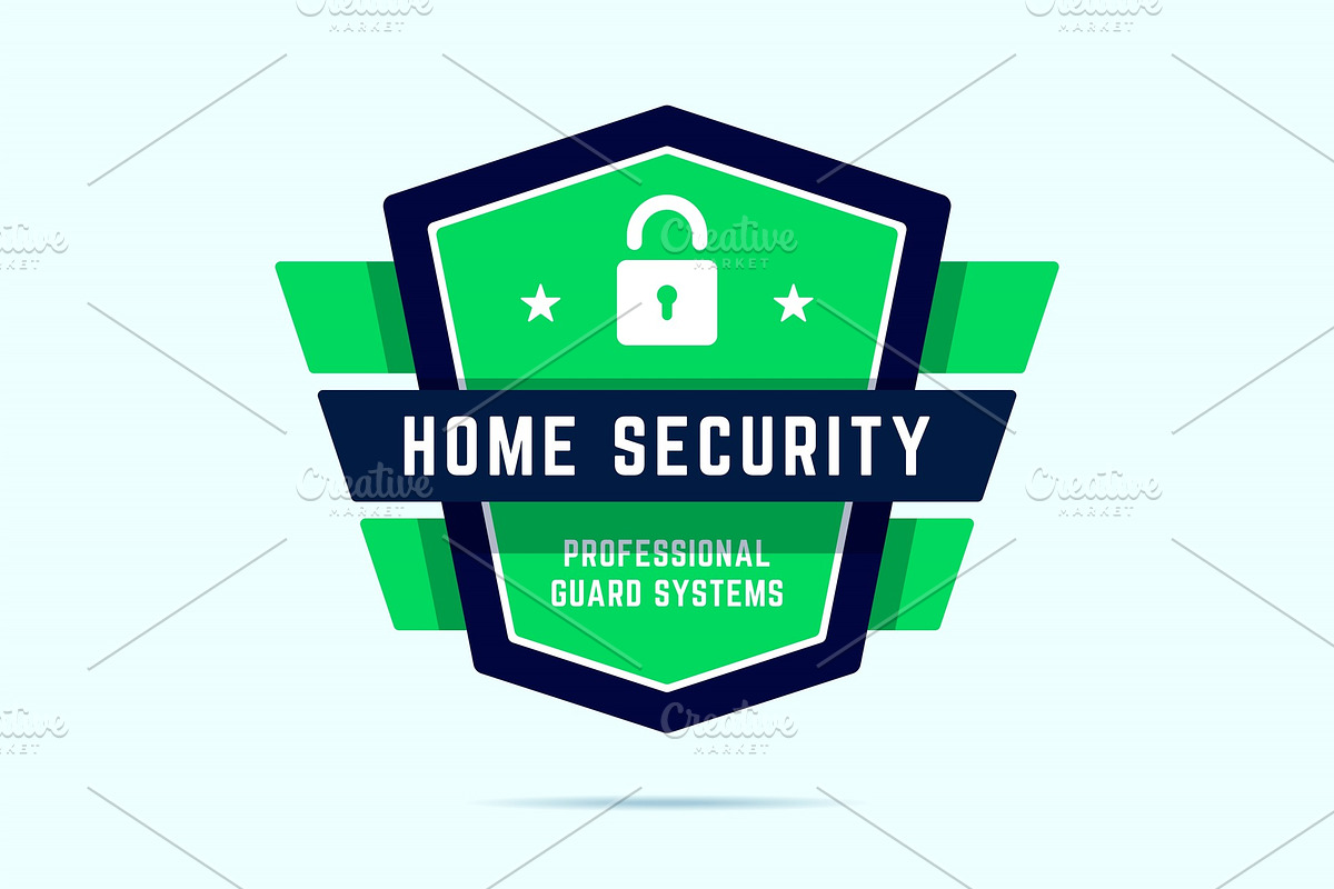Home security badge. in Illustrations - product preview 8