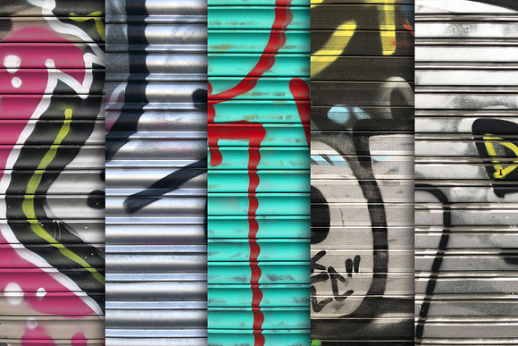 Garage Door Graffiti Textures x10 in Textures - product preview 1